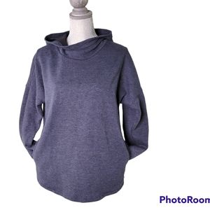 Burton Women's Hixon Pullover Hoodie Sweatshirt Black Heather Pockets Small